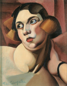 Tamara de Lempicka - Il fondo rosa (Portrait of Bibi Zögbe)
