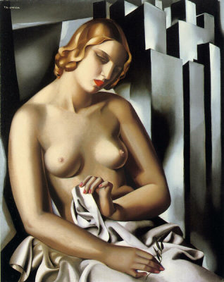 Tamara de Lempicka - Nude with Buildings
