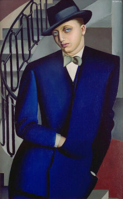 Tamara de Lempicka - Portrait of the Marquis of Afflito (on the staircase)
