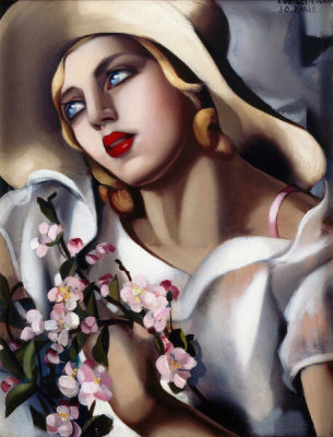 Tamara de Lempicka - The Straw Hat (Le chapeau de paille)